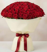 Букет 101 Красная роза Милано в Лунево