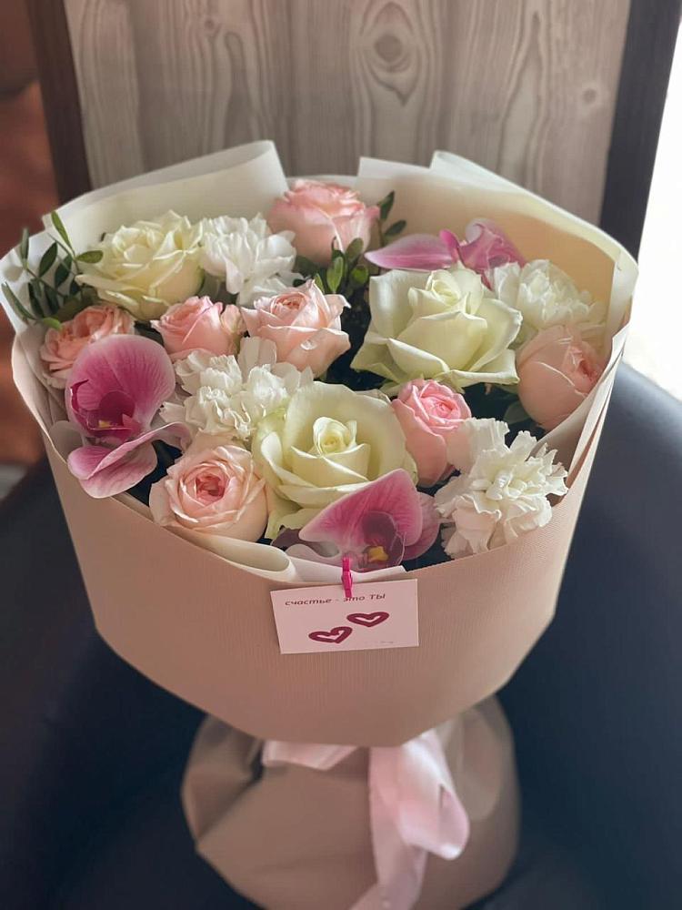 Букет цветов из: Орхидеи, Розы и Гвоздики в Лунево