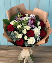 Букет цветов из:  Розы и Альстромерии в Лунево