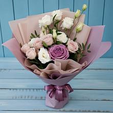 Букет цветов из:  Розы и Лизиантусы #REPLACE_PRED# Лунево