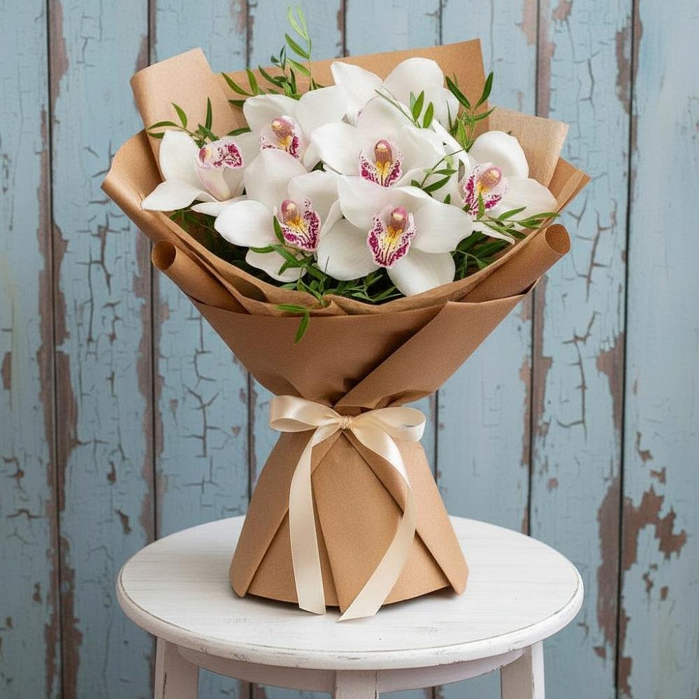 Букет цветов из: Орхидеи и Розы в Лунево