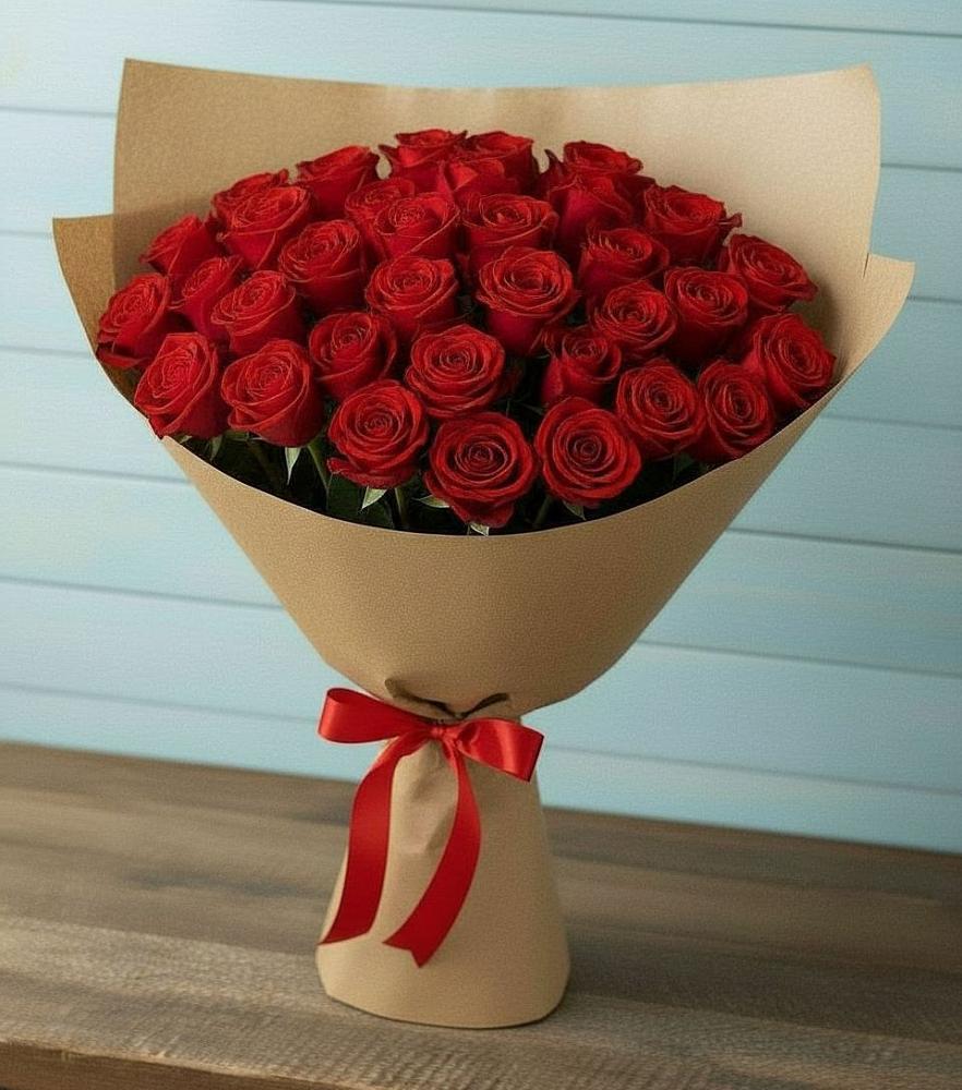 Букет Красные розы Милано в Лунево