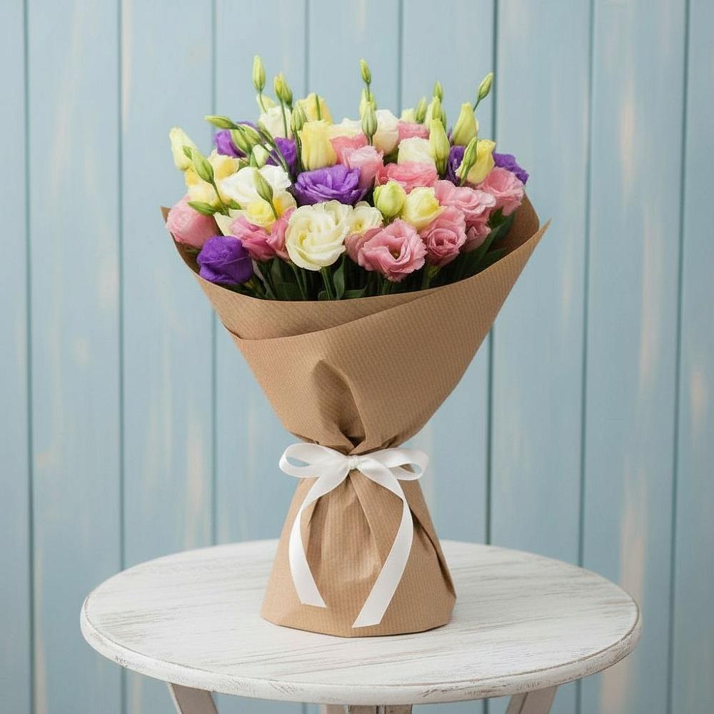 Букет цветов из: Лизиантусы в Лунево