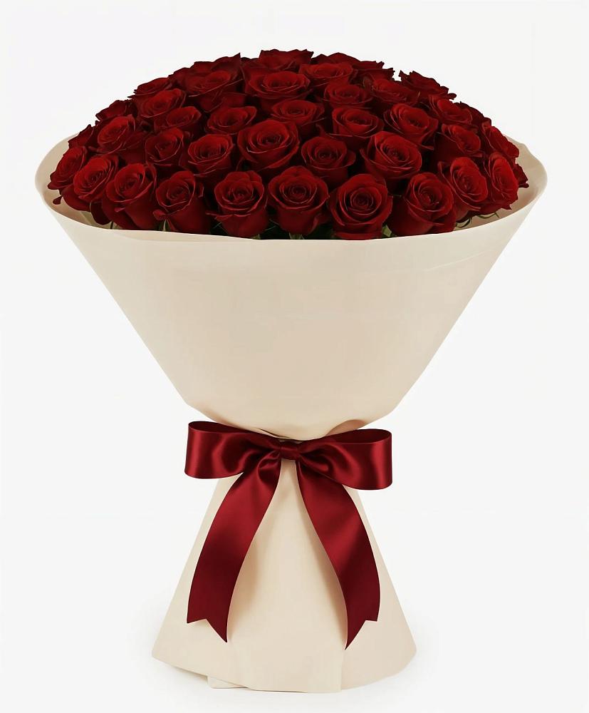 Букет 101 Бордовая роза Блэк Бакарра в Лунево