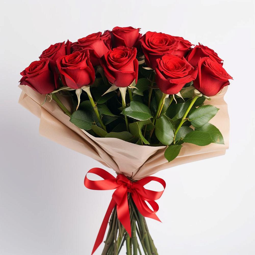 Букет 11 Красных роз Эдлесс Лав в Лунево