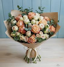Букет цветов из:  Альстромерии и Розы в Лунево