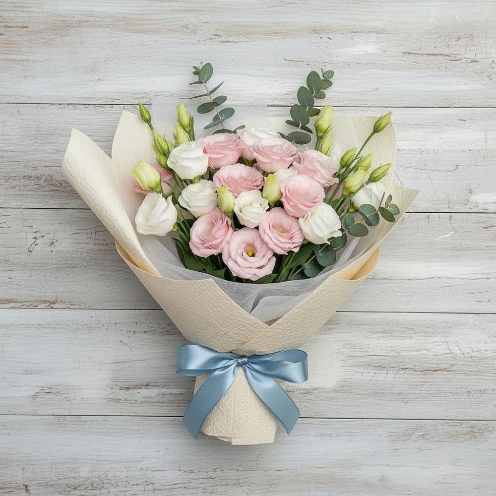 Букет цветов из: Лизиантусы в Лунево